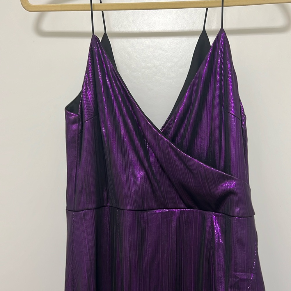 Shiny Purple Metallic Dress